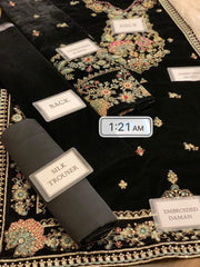 Velvet Fully Heavy Alternet Embroidered Suit