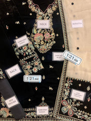 Velvet Fully Heavy Alternet Embroidered Suit