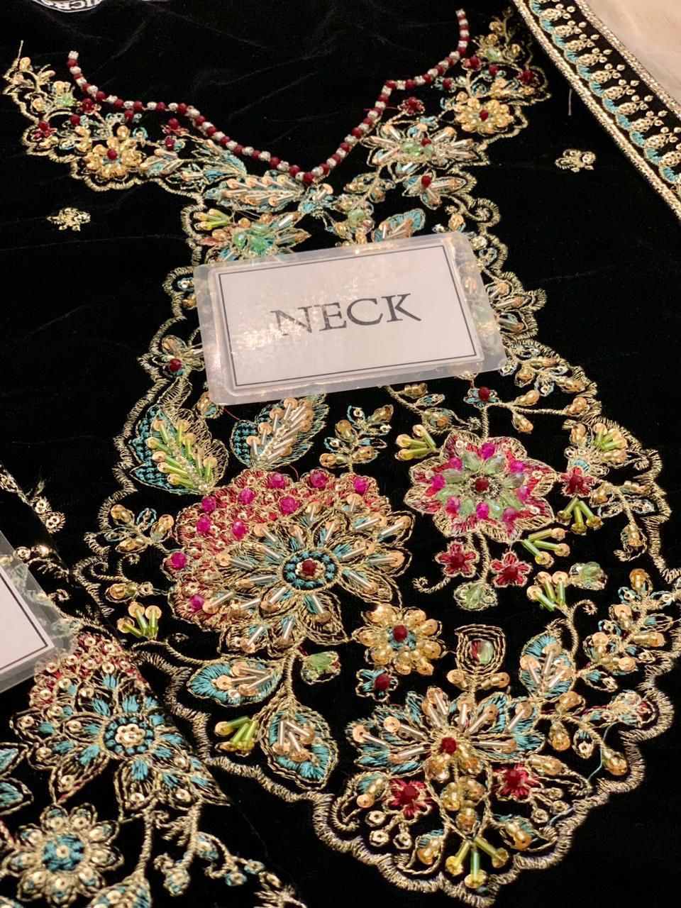 Velvet Fully Heavy Alternet Embroidered Suit