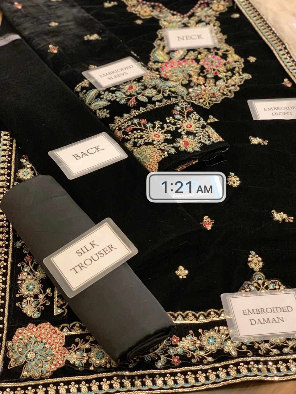 Velvet Fully Heavy Alternet Embroidered Suit